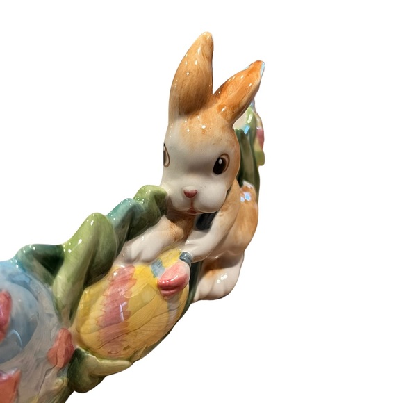 Fitz and Floyd Ceramic Dish “Painting Easter Eggs”, Easter| Spring|Vintage|Candy - Picture 8 of 12